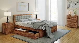There is slight damage to the foot of the bed. Florence Storage Bed Solid Wood Urban Ladder