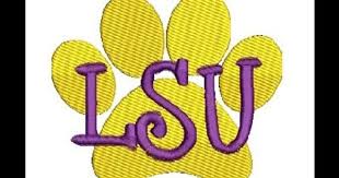 Lsu Paw Print Lsu Embroidery Design Pes And By Buttercupembdesigns 2 99 Paw Print Embroidery Embroidery Designs Machine Embroidery