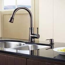 Bronze for a kitchen sink. Kraus Kbu21kpf2220ksd30orb 30 Inch Undermount Double Bowl Stainless Steel Sink With Pull Out Faucet Soap Dispenser 9 Inch Bowl Depth Scratch Resistant And Strainer Included Oil Rubbed Bronze