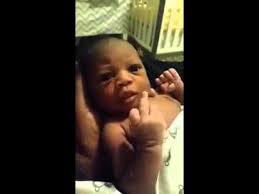 Baby Sticks Up Middle Finger To His Daddy Youtube