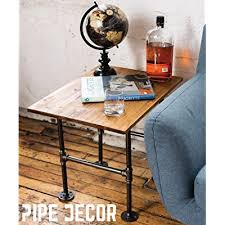 This thought that is industrial coffee table black iron pipe makes you get some inspiration, in this article i supply many. Buy Industrial Pipe Decor Table Leg Set Rustic End Table Side Table Base Kit Dark Grey Black Steel Metal Pipes Vintage Furniture Decorations Diy Coffee Table Legs Mid Century Modern Double Decker Style