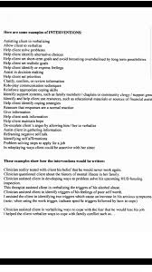 Terminology Social Work Interventions Counseling Techniques Treatment Plan Template
