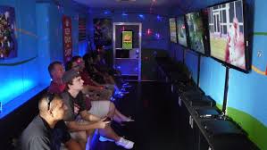 Get the best party bus rental prices with limo ride. Our Public Gaming Tournaments Have Been A Big Hit But You Can Actually Rent Our Mobile Gaming Unit For Your Own Perso Game Room Gaming Lounge Video Game Rooms