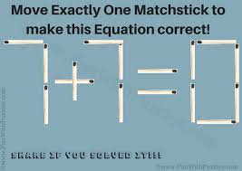 easy matchstick puzzle for kids with answer