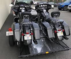 Dual sport black modular, flip up motorcycle helmets. 2006 Kendon Dual Stand Up Motorcycle Trailer