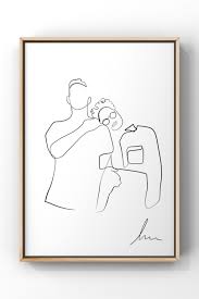 Custom One Line Drawing One Line Portrait Personalized Etsy Line Art Drawings Line Drawing