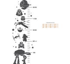 star wars inspired grow chart decal child growth chart the