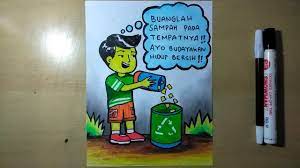 Cara Membuat Poster Tentang Kebersihan Lingkungan Youtube