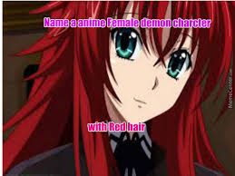 What to buy this holiday season? Name A Anime Female Demon Character With Red Hair By Katygirl345 Meme Center