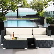 Check spelling or type a new query. Tangkula Patio Furniture Set 5 Pcs Waterproof Uv Resistant L Shaped Pe Wicker Set Perfect For Outdoor Poolside Garden Lawn Balcony Tempered Glass Top Table And Chairs With Cushions Sectional Sofa
