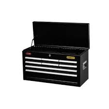 Stanley 24 In 8 Drawer Top Chest In Black C 308bs The Home Depot Tool Chest Tool Storage The Home Depot