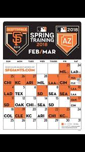 2018 Sf Giants Spring Training Calendar We Get Even Sf Giants Spring Training Sf Giants Giants Schedule