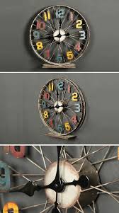 Bicycle Wheel Wall Clock Diy Clock Wall Wall Clock Design Diy Clock
