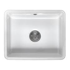 White ceramic kitchen sinks with left and right handed fittings. Reginox Mataro Single Bowl Ceramic Sink Sinks Taps Com