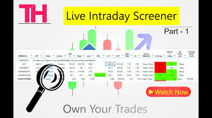 Live Intraday Screener Realtime For Trading Part 1 By