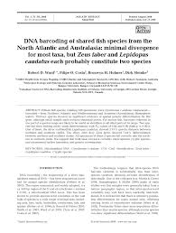Pdf Dna Barcoding Of Shared Fish Species From The North