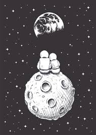 We Used To Live There Metal Poster Kunyah Displate Space Drawings Astronaut Art Art