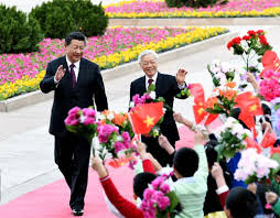Image result for nguyeễn phú trọng lạy tq caricature