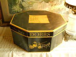 Vintage Dobbs Fifth Avenue New York Men S Hat Box Famous Black And Gold With Carriage Hats For Men New York Mens Hat Boxes