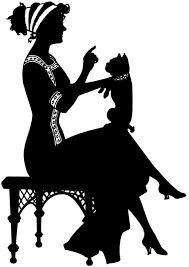 Vintage Lady Silhouette Vinyl Decal Silhouette Clip Art Girl Silhouette Silhouette