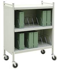 Mobile Cabinet Style Chart Rack 16 Binder Capacity