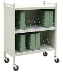 mobile cabinet style chart rack 16 binder capacity