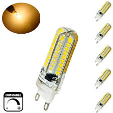 Bonlux 5 Packs 5 Watts Silicone Coated G9 Led Light Bulb 360 Degree Dimmable G9 Light Bulb 40w Equivalent 72pcs Epistar Smd 2 Led Light Bulb Light Bulb Epistar
