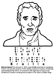 Add some colors to create your piece of art. Louis Braille Coloring Page Crayola Com