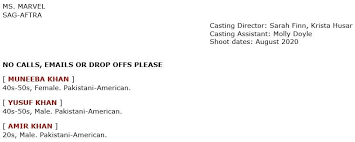 We are casting a commercial for a location app, shooting in and around the new forest area and oxford. Casting Call For Kamala Khan S Family Marvelstudios