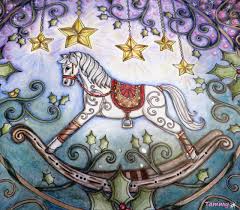 Rocking Horse Close Up Johanna S Christmas Johanna Basford Johanna Basford Christmas Johanna Basford Coloring Book Johanna Basford