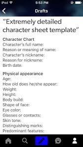 Extremely Detailed Character Template Book Writing Tips Writing A Book Writing Characters