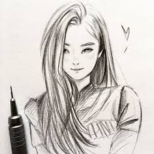 Jennie Kim Huskytzu Husky Husky Huskytzu Jennie Kim Kara Kalem Portre Cizim Fikirleri Sanat Dergileri