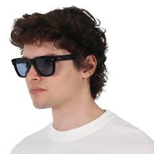 Oliver Peoples Sun-F Blue Square Unisex Sunglasses OV5393SF 100556 52  827934477148