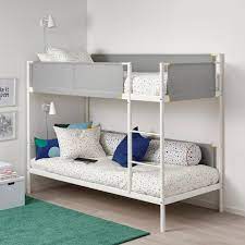 Armadi capienti ed economici per la camera da letto. Vitval Struttura Per Letto A Castello Bianco Grigio Chiaro 90x200 Cm Ikea It