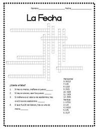 Have Your Students Practice Writing The Date In Spanish With This Crossword Puzzle You Will Also Find A Tr Writing Practice Date In Spanish Spanish Printables