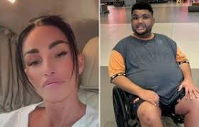 Jacqueline Jossa supports Dan Osborne at charity football match with  daughter Ella and stepson Teddy