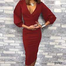 model 23767 balon kol kalem elbise s m l bedenler siyah bordo 2 renk krep kumas siparis ve bilgi icin kapi moda stilleri elbise kalem elbi se