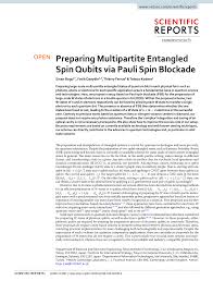 Check spelling or type a new query. Pdf Preparing Multipartite Entangled Spin Qubits Via Pauli Spin Blockade