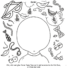 Create A Funny Face Coloring Page Art Sub Lessons Art Classroom Art Sub Plans