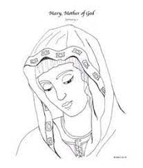 The angel of the lord declared to mary: Mary Mother Of God Coloring Pages