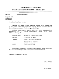 Rukun tetangga 02/03 kelurahan pilang. Contoh Surat Undangan Rapat Rt
