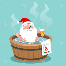 This is a dark and twisted comedic horror web series. Vector Cartoon Illustration Of Santa Claus Sitting In A Wooden Royalty Free Cliparts Vectors And Stock Illustration Image 90814372