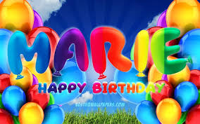 Check spelling or type a new query. Herunterladen Hintergrundbild Marie Happy Birthday 4k Bewolkten Himmel Hintergrund Beliebte Deutsche Weibliche Namen Geburtstag Bunte Ballons Marie Name Happy Birthday Marie Geburtstag Konzept Marie Geburtstag Marie Fur Desktop Kostenlos