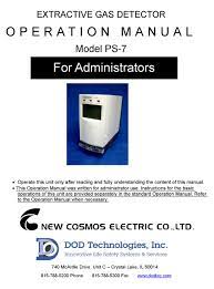 Xp series personal gas detector. Dod Ps 7 Operation Manual Pdf Download Manualslib