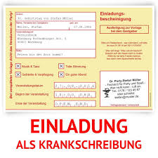 Ich wünsche dir, dass heute der erste tag des besten jahres deines lebens sein wird. Einladungskarten Zum Geburtstag 30 Stuck Als Krankschreibung Krankmeldung Arb Geburtstagseinladungen Kostenlos Geburtstagseinladungen Einladung 1 Geburtstag