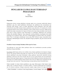 Mungkin dalam artikel ini, kita akan melihat di luar implikasi globalisasi global dan terhadap implikasi ekonomi yang memberi kesan kepada pelabur antarabangsa. Globalisasi Dalam Kehidupan Berbangsa Dan Bernegara Research Papers Academia Edu