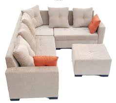 Quiero comprar barato más detalles. Status Fidato Corner With 1 Big Puffy Sofa Set With Multicoloured Cushion Luxury Corner Sofa Amazon In Furniture