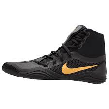 Nike Hypersweep Le Wrestling Shoes Black Gold