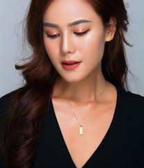 Small Gold Bar Necklace, Personalized Tiny Gold Tag Necklace, Vertical Bar  Necklace, Nameplate Necklace, Delicate Silver Letter Necklace,