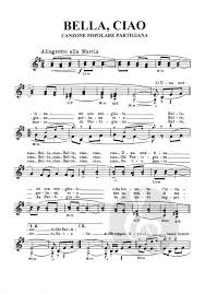 Bella ciao est une chanson de résistance italienne face à l'occupation allemande alliée au régime fasciste, puis à la république. Bella Ciao Ligne De Melodie Paroles Et Accords